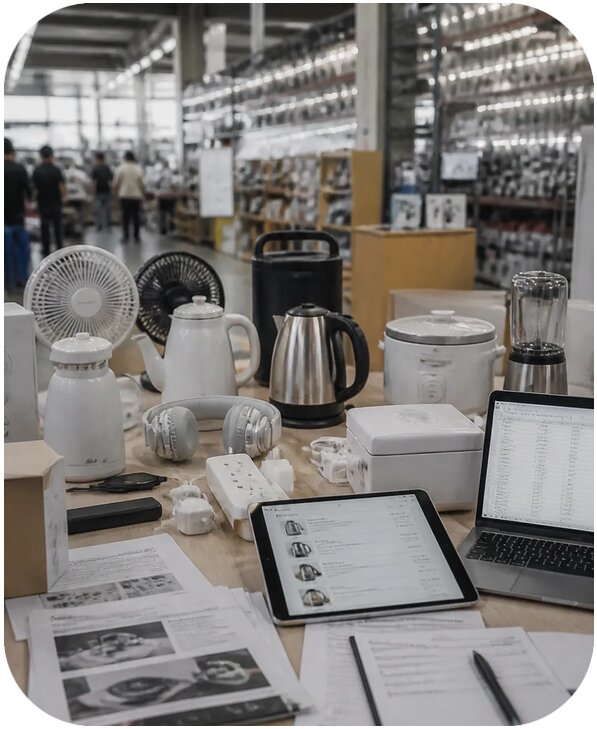 Поиск поставщиков бытовой электроники в Китае под ключ